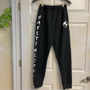SAFETY SECOND CLOTHING Zodiac Black fleece joggers women’s size M track pants